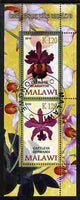 Malawi 2010 Orchids #2 perf sheetlet containing 2 values fine cto used