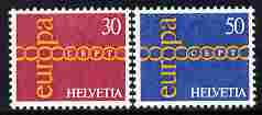 Switzerland 1971 Europa perf set of 2 unmounted mint SG 811-12