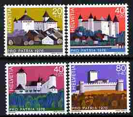 Switzerland 1976 Pro Patria - Swiss Castles perf set of 4 unmounted mint SG 915-18