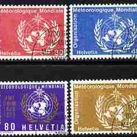 Switzerland - World Meteorological Organisation 1973 Centenary of WMO perf set of 4 fine used SG LM10-13