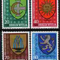 Switzerland 1980 Pro Juventute Arms of the Communes set of 4 unmounted mint SG J270-73