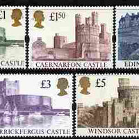 Great Britain 1992-95 Castle High Value set of 5 (Harrison printing) unmounted mint, SG 1611-14