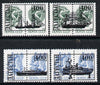 Dagestan Republic - Ships opt set of 4 values, each design opt'd on,pair of,Russian defs (total 8 stamps) unmounted mint