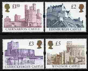 Great Britain 1997 Castle High Value set of 4 (Enschede printing) unmounted mint, SG 1993-96