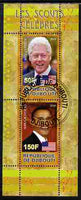 Djibouti 2010 Famous Scouts - Bill Clinton & Barack Obama perf sheetlet containing 2 values fine cto used