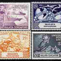 Singapore 1949 KG6 75th Anniversary of Universal Postal Union set of 4 unmounted mint, SG 33-36