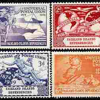 Falkland Islands Dependencies 1949 KG6 75th Anniversary of Universal Postal Union set of 4 unmounted mint, SG G21-4