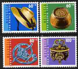 Switzerland 1995 Pro Patria - Folk Art perf set of 4 unmounted mint SG 1301-04