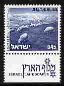 Israel 1971-79 Landscapes 45a Sheep on Mount Herman with one phosphor band unmounted mint with tab SG 501p