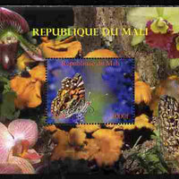 Mali 2010 Butterflies #05 with Orchids & Fungi in background perf s/sheet unmounted mint. Note this item is privately produced and is offered purely on its thematic appeal,