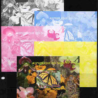 Mali 2010 Butterflies #06 with Orchids & Fungi in background s/sheet - the set of 5 imperf progressive proofs comprising the 4 individual colours plus all 4-colour composite, unmounted mint