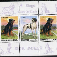 North Korea 1994 Chinese New Year - Year of the Dog sheetlet #3 containing 1wn and 2 x 30ch values