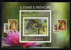 St Thomas & Prince Islands 2010 Stamp On Stamp - WWF Bat (Bulgaria) individual imperf deluxe sheet unmounted mint. Note this item is privately produced and is offered purely on its thematic appeal