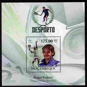 Mozambique 2010 Roger Federer (tennis) perf m/sheet unmounted mint