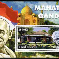 St Thomas & Prince Islands 2010 Mahatma Gandhi perf m/sheet unmounted mint