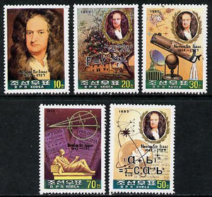 North Korea 1993 Sir Isaac Newton perf set of 5 unmounted mint, SG N3334-38*