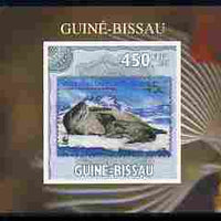 Guinea - Bissau 2010 WWF - Stamp On Stamp #1 - Leopard Seal (AAT) individual imperf deluxe sheet unmounted mint. Note this item is privately produced and is offered purely on its thematic appeal