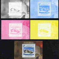 Guinea - Bissau 2010 WWF - Stamp On Stamp #1 - Leopard Seal (AAT) individual deluxe sheet - the set of 5 imperf progressive proofs comprising the 4 individual colours plus all 4-colour composite, unmounted mint