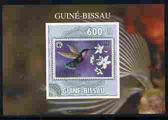 Guinea - Bissau 2010 WWF - Stamp On Stamp #3 - Humming Bird (Grenada Genadines) individual imperf deluxe sheet unmounted mint. Note this item is privately produced and is offered purely on its thematic appeal