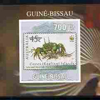 Guinea - Bissau 2010 WWF - Stamp On Stamp #4 - Ghost Crab (Cocos Is) individual imperf deluxe sheet unmounted mint. Note this item is privately produced and is offered purely on its thematic appeal