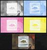 Guinea - Bissau 2010 WWF - Stamp On Stamp #4 - Ghost Crab (Cocos Is) individual deluxe sheet - the set of 5 imperf progressive proofs comprising the 4 individual colours plus all 4-colour composite, unmounted mint