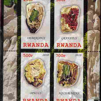 Rwanda 2010 Minerals #2 perf sheetlet containing 4 values unmounted mint