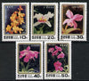 North Korea 1993 Orchids perf set of 5 unmounted mint, SG N3346-50*