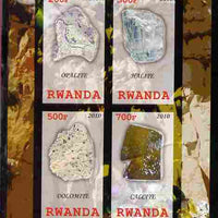 Rwanda 2010 Minerals #1 imperf sheetlet containing 4 values unmounted mint