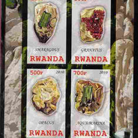 Rwanda 2010 Minerals #2 imperf sheetlet containing 4 values unmounted mint