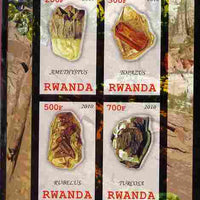 Rwanda 2010 Minerals #3 imperf sheetlet containing 4 values unmounted mint