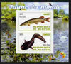 Burundi 2011 Fauna of the World - Fish #2 (Pike & Catfish) imperf sheetlet containing 2 values unmounted mint