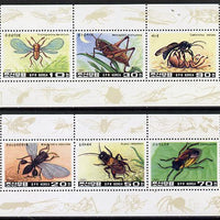 North Korea 1993 Insects set of 2 sheetlets each containing 3 values