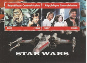 Central African Republic 2017 Star Wars #1 perf sheetlet containing 2 values unmounted mint. Note this item is privately produced and is offered purely on its thematic appeal