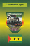 St Thomas & Prince Islands 2015 Steam Trains #1 imperf deluxe sheet unmounted mint. Note this item is privately produced and is offered purely on its thematic appeal