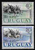 Uruguay 1961 150th Anniversary of Revolution perf set of 2 unmounted mint, SG 1172-73