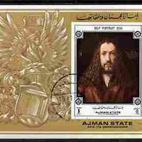 Ajman 1972 Self Portrait by Albrecht Durer 5R imperf individual m/sheet fine cto used Michel BL371