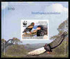 Guinea - Bissau 2011 WWF - Bateleur Eagle imperf individual deluxe s/sheet #4 on thin card