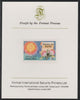 Nauru 1979 Christmas 7c Peace on Earth,imperf mounted on Format International Proof Card, as SG216