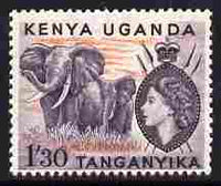 Kenya, Uganda & Tanganyika 1954-59 Elephant 1s30 unmounted mint SG 176