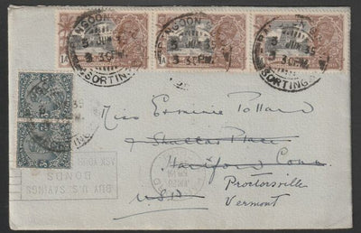 St Kitts-Nevis 1920-22 KG5 Columbus 1.5d red-brown SG40a on piece with full strike of Madame Joseph forged postmark type 348