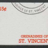 St Vincent - Grenadines 1988 International Tennis Players 15c Pam Shriver imperf proof in orange only, fine used with part St Vincent Grenadines cancellation, produced for a promotion. Ex Format archives (as SG 582)