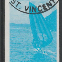 St Vincent 1988 Tourism 10c Windsurfing imperf proof in cyan only, fine used with part St Vincent cancellation, produced for a promotion. Ex Format International archives (as SG 1133)