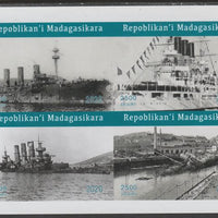 Madagascar 2020 War Ships imperf sheetlet containing 4 values unmounted mint. Note this item is privately produced and is offered purely on its thematic appeal, it has no postal validity