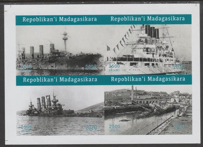 Madagascar 2020 War Ships imperf sheetlet containing 4 values unmounted mint. Note this item is privately produced and is offered purely on its thematic appeal, it has no postal validity