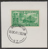 New Zealand 1936 Chamber of Commerce 1/2d green (SG593) on piece with full strike of Madame Joseph forged postmark type 287