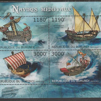 Burundi 2012 Early Ships perf sheetlet containing 4 values unmounted mint.