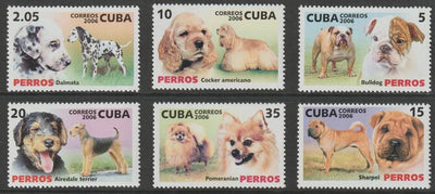 Cuba 2006 Dogs perf set of 6 values unmounted mint