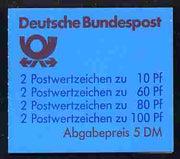 Germany - West 1989 Tourist Sights 5m booklet complete and pristine, SG SB75a