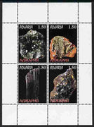 Adjaria 1999 Minerals perf sheetlet containing 4 values unmounted mint