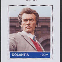 Dolantia (Fantasy) Clint Eastwood imperf deluxe sheetlet on glossy card (75 x 103 mm) unmounted mint